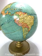 MaxSold Auction: Mid-Century French-Labeled 10 in Tabletop Globe on Brass Stand - Ottawa (Ontario, Canada) SELLER MANAGED Downsizing Online Auction - Sarsfield Road