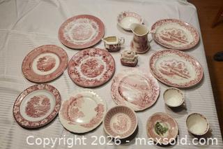 MaxSold Auction: Mixed Lot Pink Transferware , 17 pcs - Ottawa (Ontario, Canada) SELLER MANAGED Downsizing Online Auction - Sarsfield Road