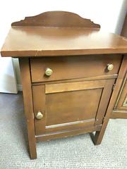 MaxSold Auction: Solid Wood Nightstand with Drawer and Cabinet, Brass Knobs - Ottawa (Ontario, Canada) SELLER MANAGED Downsizing Online Auction - Sarsfield Road