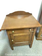 MaxSold Auction: Solid Wood Nightstand with Drawer and Cabinet, Brass Knobs - Ottawa (Ontario, Canada) SELLER MANAGED Downsizing Online Auction - Sarsfield Road
