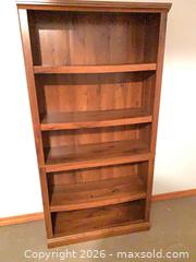 MaxSold Auction: Stackable Dark Brown Walnut Plywood Bookcase, 5 Shelves - Ottawa (Ontario, Canada) SELLER MANAGED Downsizing Online Auction - Sarsfield Road