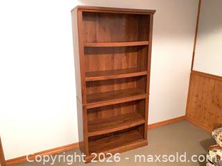 MaxSold Auction: Stackable Dark Brown Walnut Plywood Bookcase, 5 Shelves - Ottawa (Ontario, Canada) SELLER MANAGED Downsizing Online Auction - Sarsfield Road