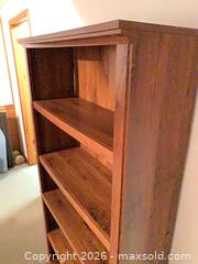 MaxSold Auction: Stackable Dark Brown Walnut Plywood Bookcase, 5 Shelves - Ottawa (Ontario, Canada) SELLER MANAGED Downsizing Online Auction - Sarsfield Road