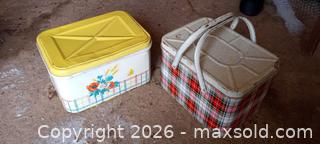 MaxSold Auction: Vintage Metal Storage / Picnic Tins, Set of 2 - Ottawa (Ontario, Canada) SELLER MANAGED Downsizing Online Auction - Sarsfield Road