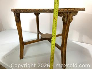 MaxSold Auction: Vintage Octagonal Solid Wood Accent Side Table, 24" Top - Ottawa (Ontario, Canada) SELLER MANAGED Downsizing Online Auction - Sarsfield Road