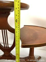 MaxSold Auction: Walnut Veneer Lyre-Back Triple-Tier Side/Plant Table - Ottawa (Ontario, Canada) SELLER MANAGED Downsizing Online Auction - Sarsfield Road