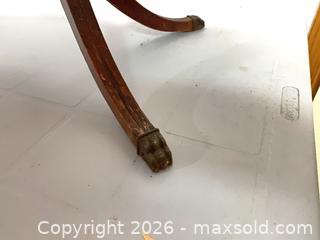 MaxSold Auction: Walnut Veneer Lyre-Back Triple-Tier Side/Plant Table - Ottawa (Ontario, Canada) SELLER MANAGED Downsizing Online Auction - Sarsfield Road