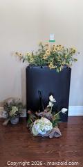 MaxSold Auction: Faux Flower Arrangements with Tall Black Planter B - Whitchurch-Stouffville (Ontario, Canada) Downsizing Online Auction - Grayfield Drive