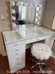 MaxSold Auction: Impressions Vanity Makeup Table with Mirror and Stool D - Whitchurch-Stouffville (Ontario, Canada) Downsizing Online Auction - Grayfield Drive
