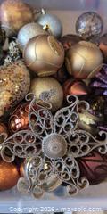 MaxSold Auction: Mixed Christmas Tree Ornaments Assorted Materials with Storage Box B - Whitchurch-Stouffville (Ontario, Canada) Downsizing Online Auction - Grayfield Drive