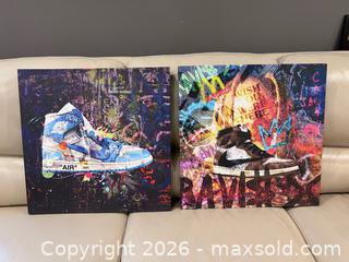 MaxSold Auction: Pair of Stretched Canvas Prints, Pop/Street Art B - Whitchurch-Stouffville (Ontario, Canada) Downsizing Online Auction - Grayfield Drive
