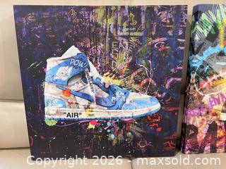 MaxSold Auction: Pair of Stretched Canvas Prints, Pop/Street Art B - Whitchurch-Stouffville (Ontario, Canada) Downsizing Online Auction - Grayfield Drive
