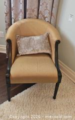 MaxSold Auction: Traditional Upholstered Armchair with Throw Pillow C - Whitchurch-Stouffville (Ontario, Canada) Downsizing Online Auction - Grayfield Drive