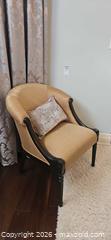 MaxSold Auction: Traditional Upholstered Armchair with Throw Pillow C - Whitchurch-Stouffville (Ontario, Canada) Downsizing Online Auction - Grayfield Drive