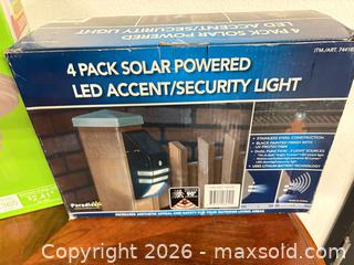 MaxSold Auction: 6-Pack Lighting: 2-Pack Flush Mounts + 4 Solar Accent Lights - San Diego (California, USA) SELLER MANAGED Reseller Online Auction - Miramar Road