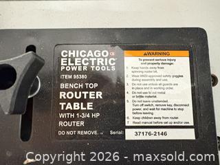 MaxSold Auction: Chicago Electric Bench Top Router Table, Item 95380 - San Diego (California, USA) SELLER MANAGED Reseller Online Auction - Miramar Road