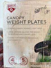 MaxSold Auction: Quest Canopy Weight Plates 4-pack — 5 lbs Each - San Diego (California, USA) SELLER MANAGED Reseller Online Auction - Miramar Road