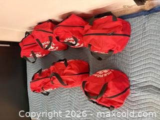 MaxSold Auction: Set of 7 Red Emergency First Aid Kit Pouches with Star of Life - San Diego (California, USA) SELLER MANAGED Reseller Online Auction - Miramar Road