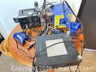 MaxSold Auction: Soldering / SMD Rework Station Lot — Hakko FR-801 & Aoyue 888A - San Diego (California, USA) SELLER MANAGED Reseller Online Auction - Miramar Road