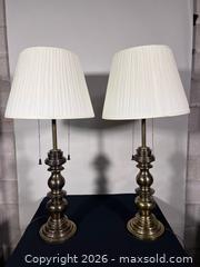 MaxSold Auction: (2) STIFFEL Brass Table Lamps - Toronto (Ontario, Canada) SELLER MANAGED Reseller Online Auction - Chesswood Drive