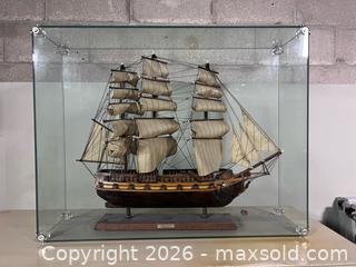 MaxSold Auction: Model Tall Ship in Glass Display Case - Toronto (Ontario, Canada) SELLER MANAGED Reseller Online Auction - Chesswood Drive