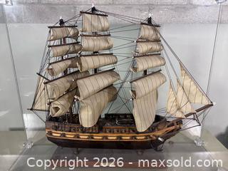 MaxSold Auction: Model Tall Ship in Glass Display Case - Toronto (Ontario, Canada) SELLER MANAGED Reseller Online Auction - Chesswood Drive