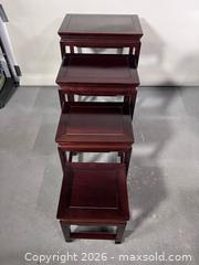 MaxSold Auction: Set of (4) Asian Rosewood Nesting Tables - Toronto (Ontario, Canada) SELLER MANAGED Reseller Online Auction - Chesswood Drive