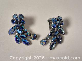 MaxSold Auction: Vintage Sherman Earrings Cascading Floral Cluster Design - Toronto (Ontario, Canada) SELLER MANAGED Downsizing Online Auction - Mcadam Avenue