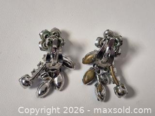 MaxSold Auction: Vintage Sherman Earrings Cascading Floral Cluster Design - Toronto (Ontario, Canada) SELLER MANAGED Downsizing Online Auction - Mcadam Avenue