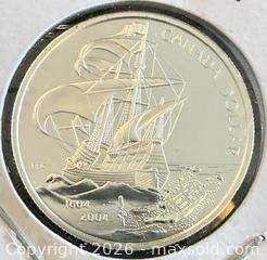 MaxSold Auction:  1604-2004 Cdn. Silver Proof Commemorating the 400th Anniversary of the First French Settlement in North America  - Newmarket (Ontario, Canada) PARTNER MANAGED Reseller Online Auction - Walter Avenue