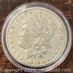 MaxSold Auction: 1879 US Silver Morgan Dollar  - Newmarket (Ontario, Canada) PARTNER MANAGED Reseller Online Auction - Walter Avenue