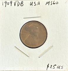 MaxSold Auction: 1909VDB US Lincoln One Cent  - Newmarket (Ontario, Canada) PARTNER MANAGED Reseller Online Auction - Walter Avenue