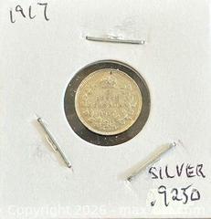 MaxSold Auction: 1917 Cdn. Silver King George V 5 Cents  - Newmarket (Ontario, Canada) PARTNER MANAGED Reseller Online Auction - Walter Avenue