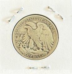 MaxSold Auction: 1941 US Silver Walking Liberty Half Dollar  - Newmarket (Ontario, Canada) PARTNER MANAGED Reseller Online Auction - Walter Avenue