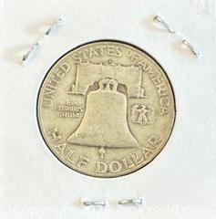 MaxSold Auction: 1953 US Silver Franklin Half Dollar  - Newmarket (Ontario, Canada) PARTNER MANAGED Reseller Online Auction - Walter Avenue