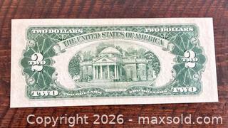 MaxSold Auction: 1953A US Jefferson 2 Dollar Paper Banknote  - Newmarket (Ontario, Canada) PARTNER MANAGED Reseller Online Auction - Walter Avenue