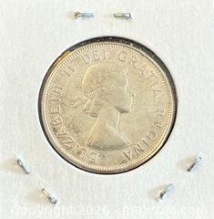 MaxSold Auction: 1961 Cdn. Silver Queen Elizabeth II 50 Cents  - Newmarket (Ontario, Canada) PARTNER MANAGED Reseller Online Auction - Walter Avenue