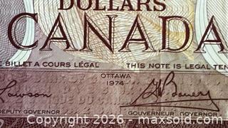 MaxSold Auction: 1974 Cdn. Queen Elizabeth II 2 Dollar Paper Banknote  - Newmarket (Ontario, Canada) PARTNER MANAGED Reseller Online Auction - Walter Avenue