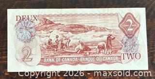 MaxSold Auction: 1974 Cdn. Queen Elizabeth II 2 Dollar Paper Banknote  - Newmarket (Ontario, Canada) PARTNER MANAGED Reseller Online Auction - Walter Avenue