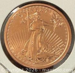 MaxSold Auction: Bullion Copper Round of the Walking Liberty  - Newmarket (Ontario, Canada) PARTNER MANAGED Reseller Online Auction - Walter Avenue