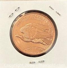 MaxSold Auction: Bullion Copper Round of the Walking Liberty  - Newmarket (Ontario, Canada) PARTNER MANAGED Reseller Online Auction - Walter Avenue