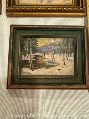 MaxSold Auction: 3 miniature original vintage paintings - North Vancouver (British Columbia, Canada) SELLER MANAGED Moving Online Auction - Northlands Drive