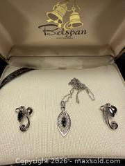 MaxSold Auction: Alaska Black Diamond necklace and earrings - North Vancouver (British Columbia, Canada) SELLER MANAGED Moving Online Auction - Northlands Drive