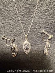 MaxSold Auction: Alaska Black Diamond necklace and earrings - North Vancouver (British Columbia, Canada) SELLER MANAGED Moving Online Auction - Northlands Drive