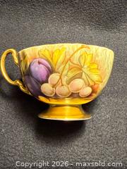 MaxSold Auction: Rare Vintage Aynsley signed Orchard Gold teacup and saucer - North Vancouver (British Columbia, Canada) SELLER MANAGED Moving Online Auction - Northlands Drive