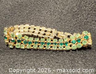 MaxSold Auction: Three pieces of Vintage emerald green rhinestone jewelry  - North Vancouver (British Columbia, Canada) SELLER MANAGED Moving Online Auction - Northlands Drive