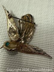 MaxSold Auction: Vintage Bird Brooch with multi-coloured pave-set crystals - North Vancouver (British Columbia, Canada) SELLER MANAGED Moving Online Auction - Northlands Drive