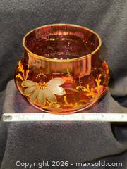 MaxSold Auction: Vintage cranberry glass bowl - North Vancouver (British Columbia, Canada) SELLER MANAGED Moving Online Auction - Northlands Drive