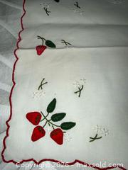 MaxSold Auction: Vintage Hand Embroidered tablecloths and napkins  - North Vancouver (British Columbia, Canada) SELLER MANAGED Moving Online Auction - Northlands Drive