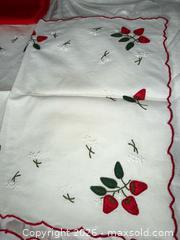 MaxSold Auction: Vintage Hand Embroidered tablecloths and napkins  - North Vancouver (British Columbia, Canada) SELLER MANAGED Moving Online Auction - Northlands Drive
